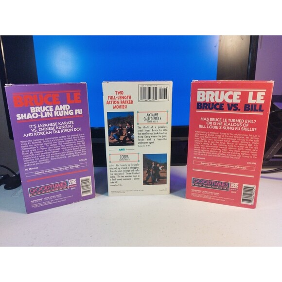 Brucesploitation Kung Fu Movie VHS Lot Of 4 - Starring Bruce Le & Steven Lee - Picture 2 of 6
